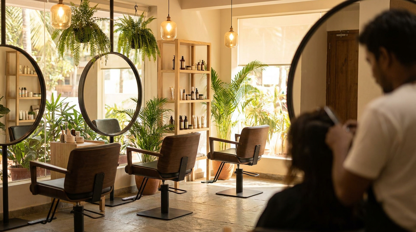 13 Studio unisex salon interior in Dabolim, Goa