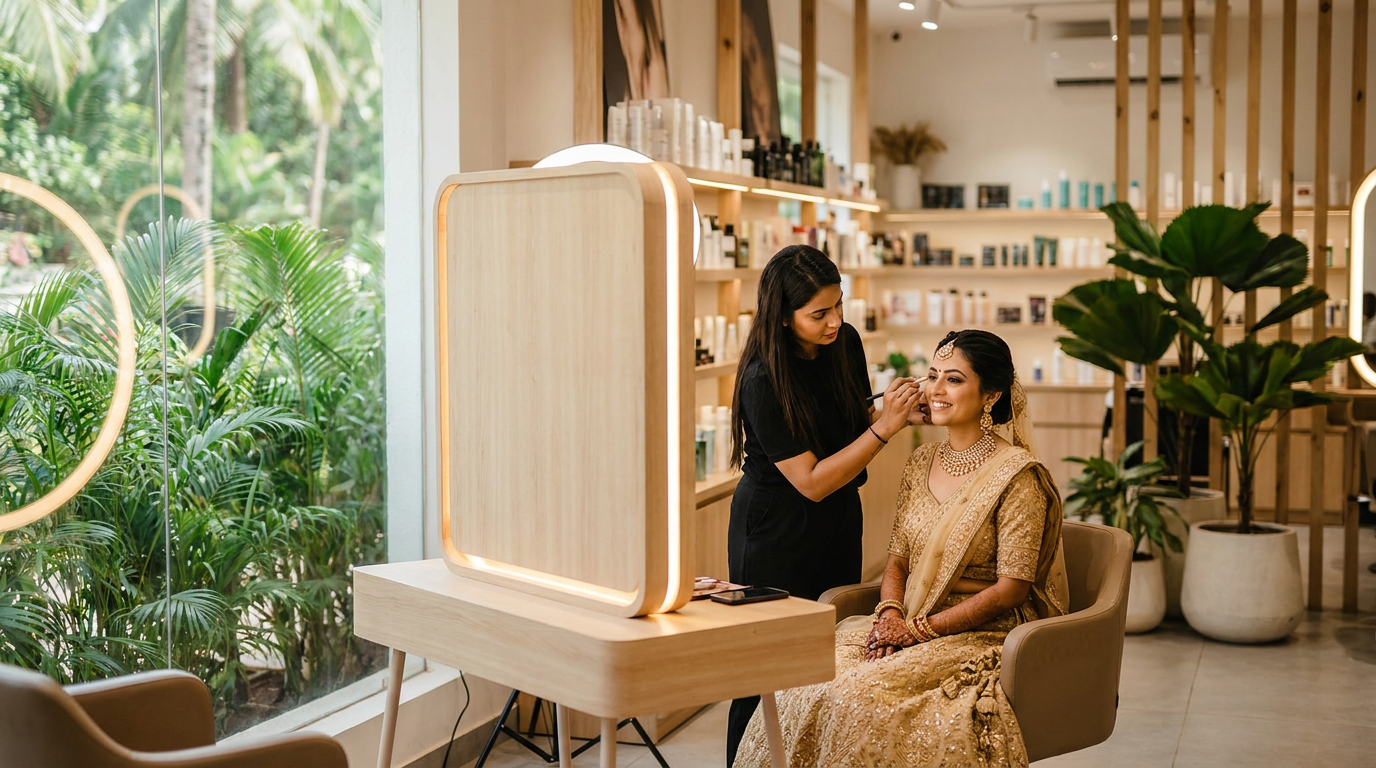 Bridal makeup by 13 Studio makeup artists in Goa